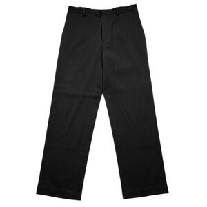 J.Crew Mens Wool Blend Dress Pants 33x32 Black Flat Front Lined Trousers